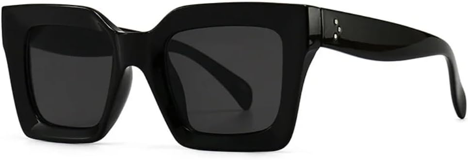 

Ретро-солнцезащитные очки «кошачий глаз» для женщин, модные квадратные очки для мужчин, защита от УФ-излучения UV400, женские солнцезащитные очки для ногтей UATXTAU, Black Gray