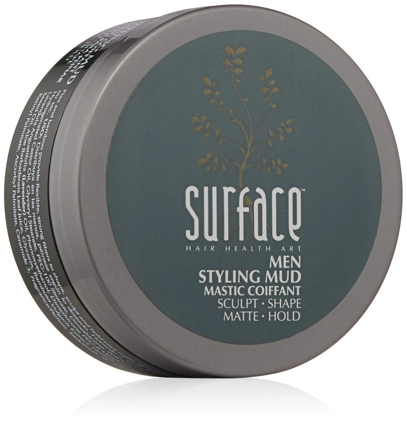 Средство для укладки волос SURFACE Hair Men Styling Mud - Лен и бамбук обеспечивают гибкие и прочные волокна для придания формы, моделирования и фиксации матовой укладки - 2,25 унции