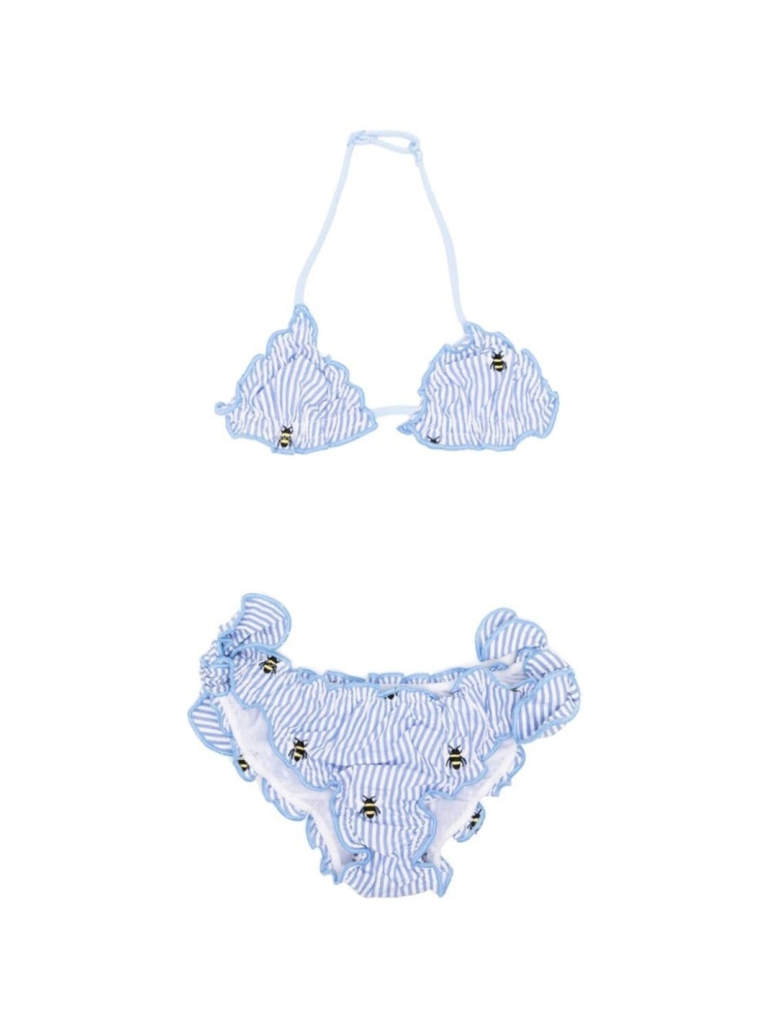 

MC2 Saint Barth Kids бикини с вышивкой, синий
