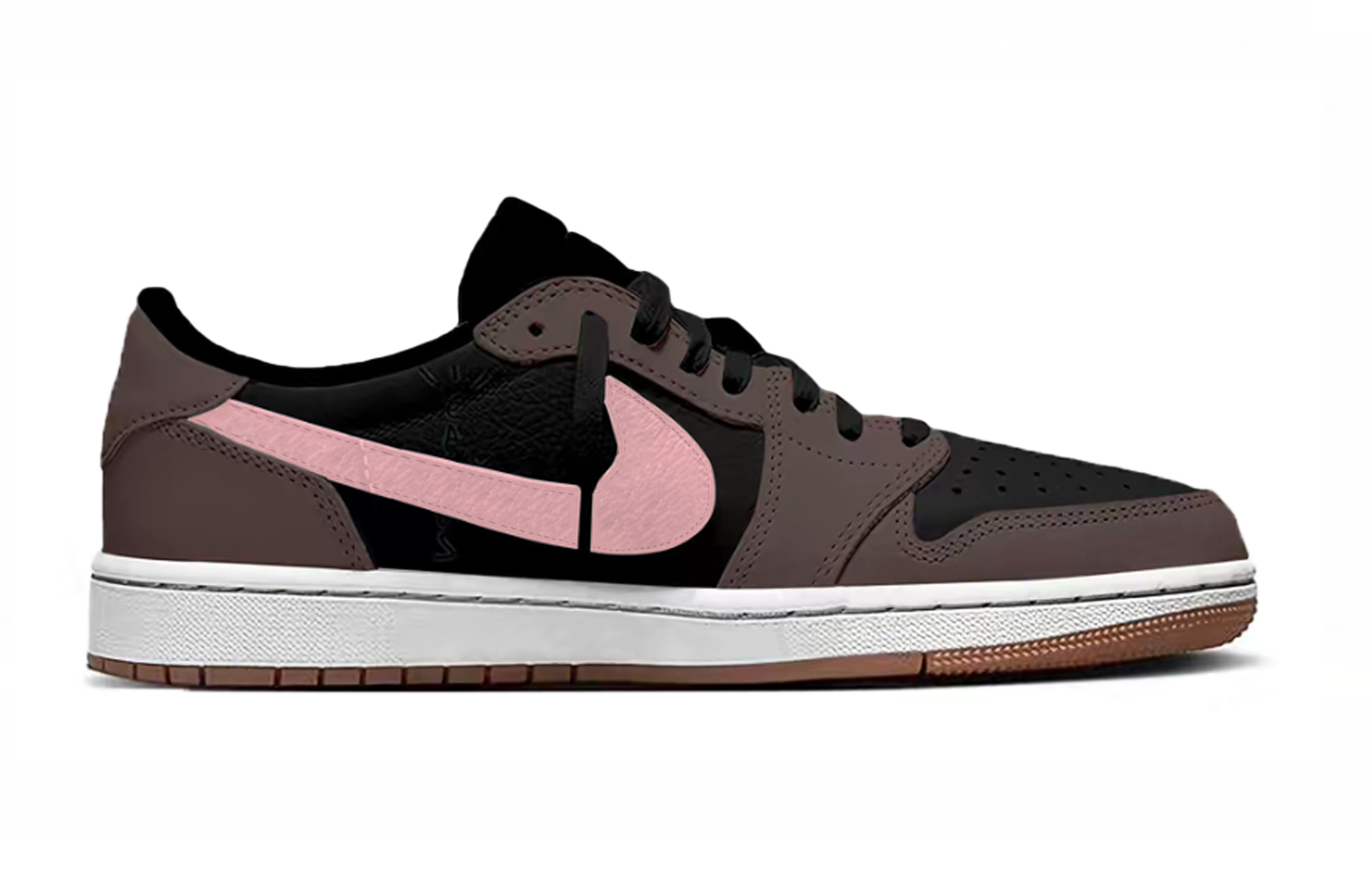 Jordan Кроссовки Travis Scott X Air 1 Vintage для баскетбола, унисекс, низкие, черный — фото 3