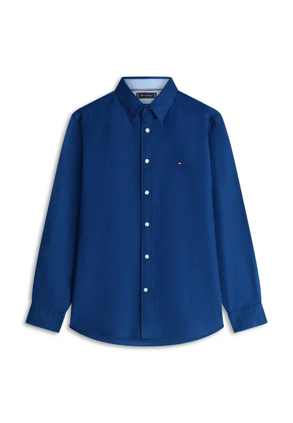Рубашка-Рубашка прямого кроя из смесовой льняной ткани. Tommy Hilfiger, Carbon Navy — фото 4