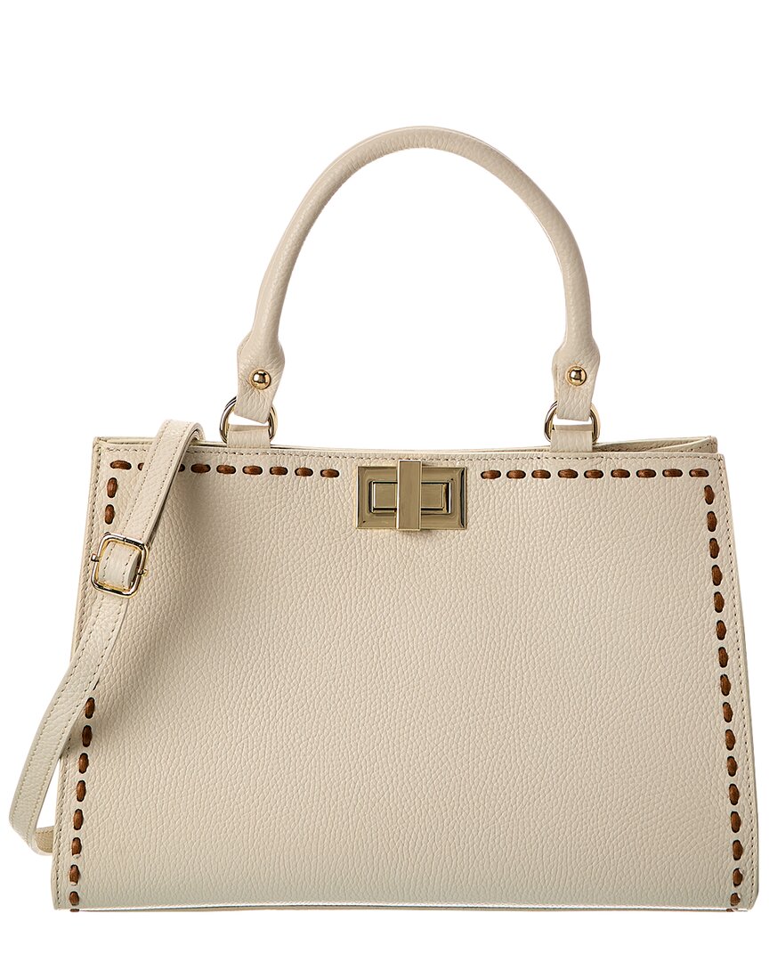 

Persaman New York Solene Сумка-тоут с контрастной строчкой, бежевый