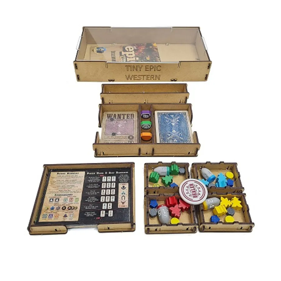 

Крошечная эпическая коробочка для хранения в стиле вестерн, Board Game Organizers/Storage (E-Raptor)