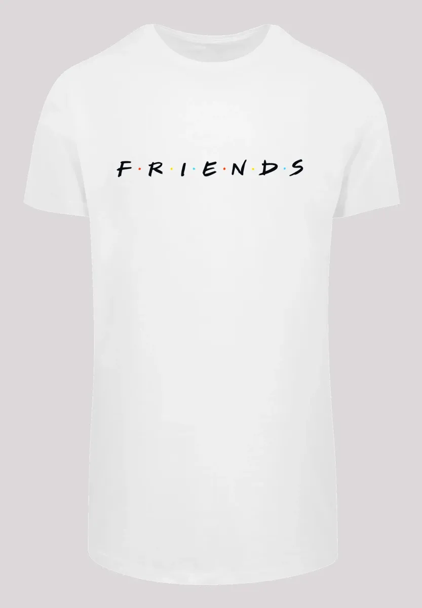 

F4NT4STIC рубашка с короткими рукавами "F4NT4STIC Men's Friends Text Logo - WHT с фигурной длинной футболкой", белый