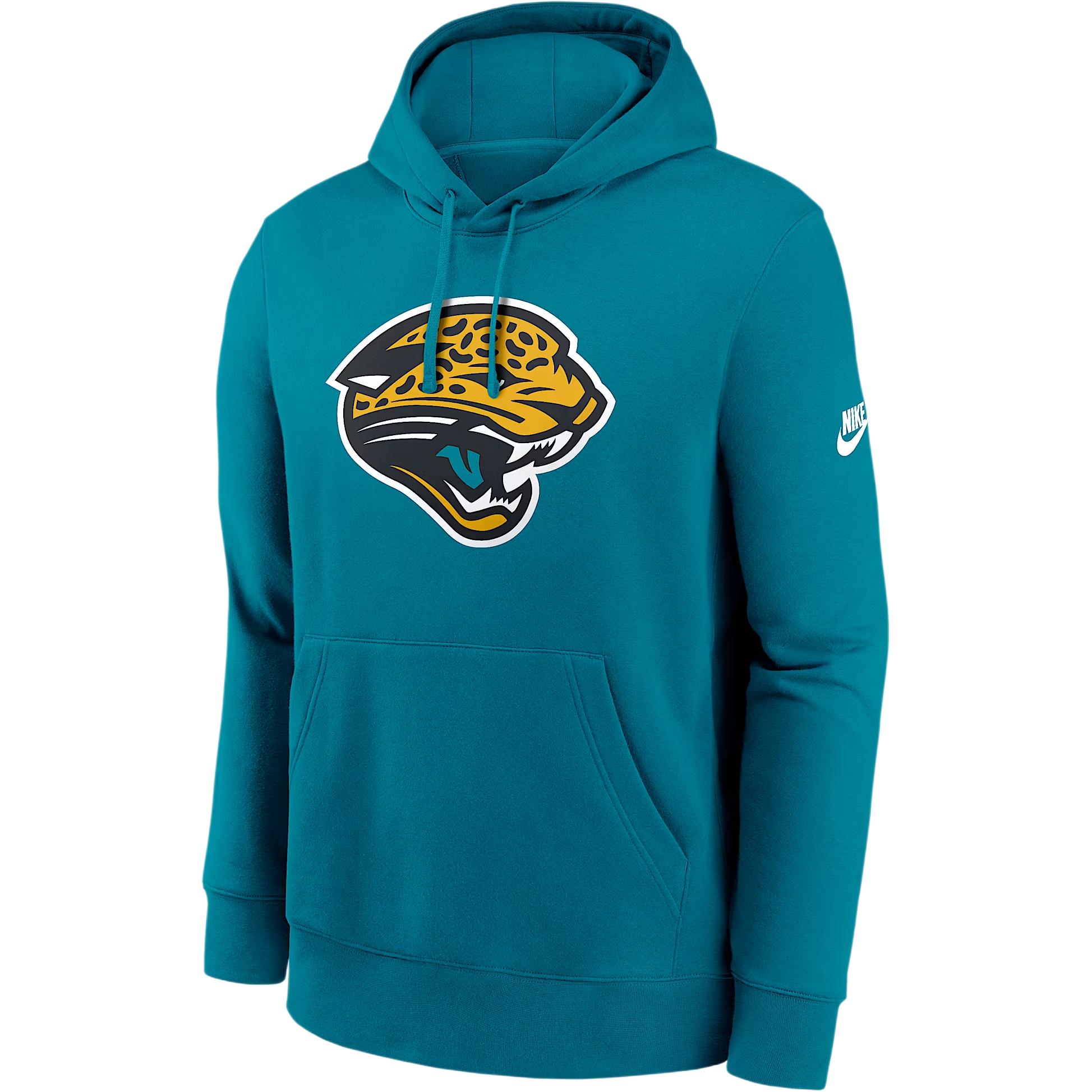 

Толстовка с капюшоном Jacksonville Jaguars с клубной эмблемой Nike, Cyan