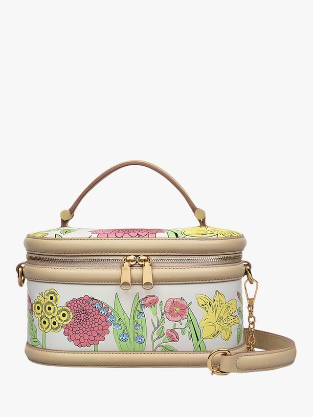 

RHS кожаный поясной кошелек с цветочным принтом Radley, Chalk