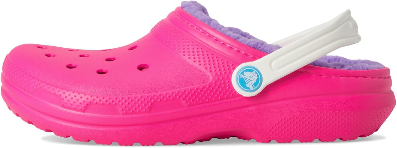 Детские классические сабо Crocs с подкладкой, розовый — фото 4