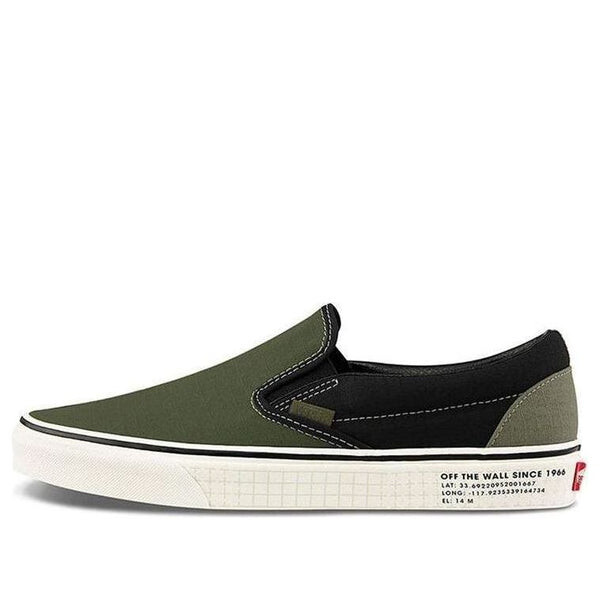 

Кроссовки classic slip-on '66 supply - vetiver black' Vans, серый