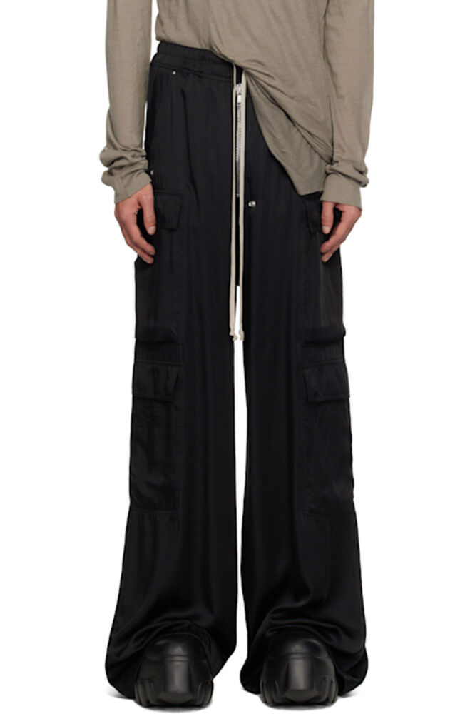 

Черные брюки-карго Hollywood Cargobelas Rick Owens