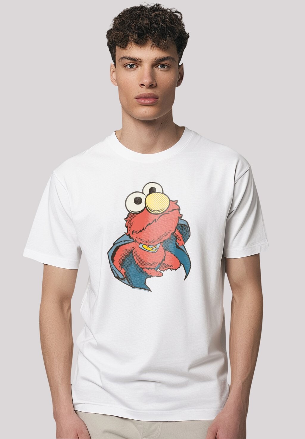 

Футболка с принтом SESAMSTRASSE ELMO SUPERHERO F4NT4STIC, белый