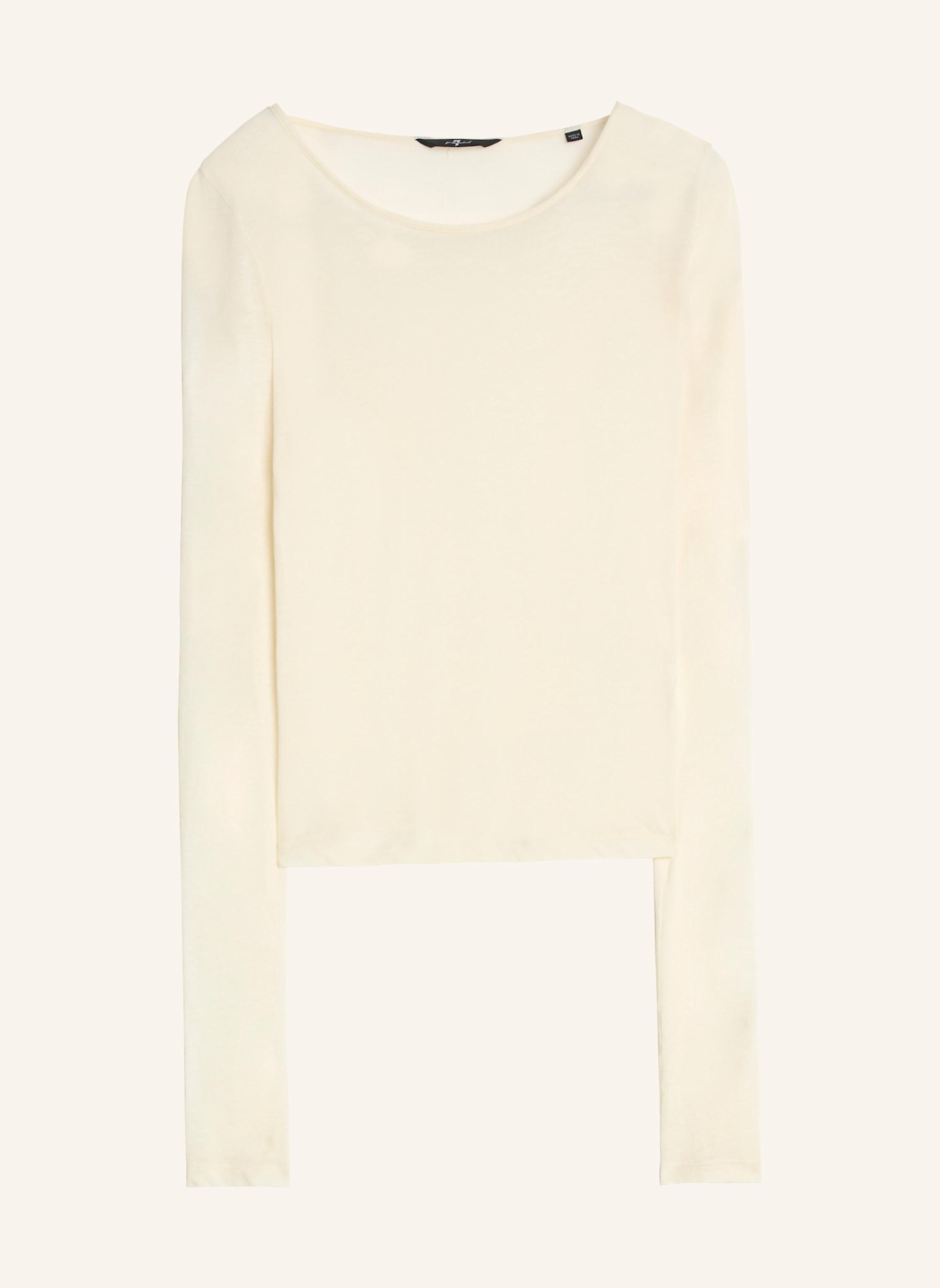 

Футболка с надписью L/S 7 For All Mankind, экрю