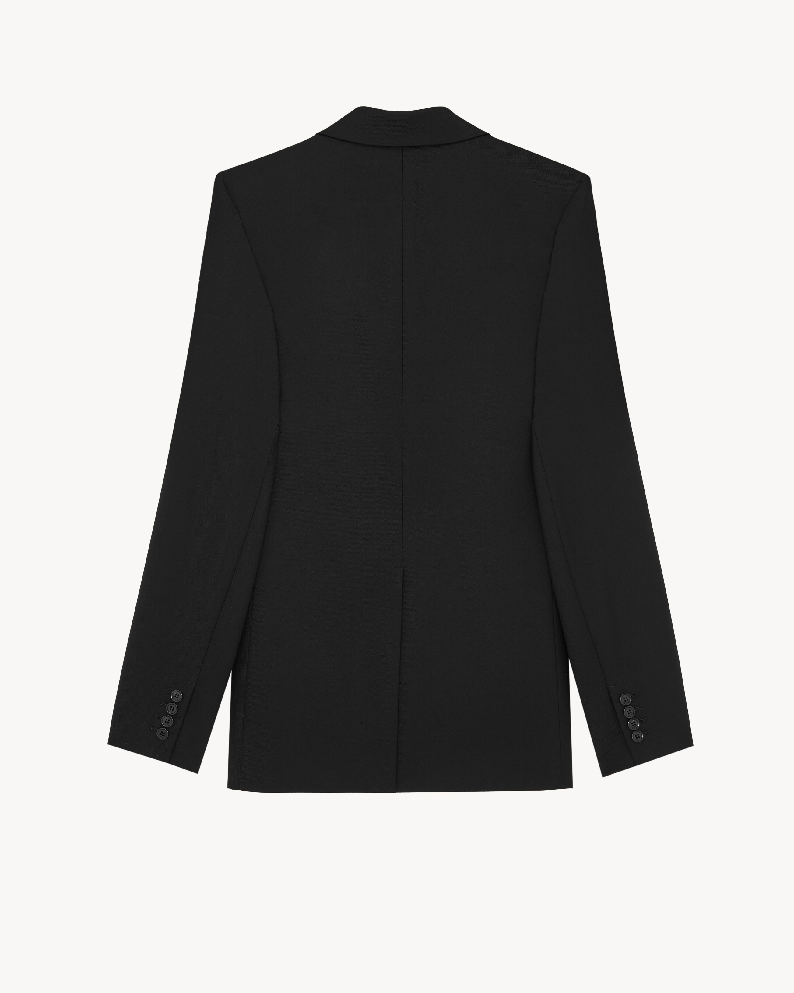 Жакет из шерстяной габардины Saint Laurent, черный — фото 2