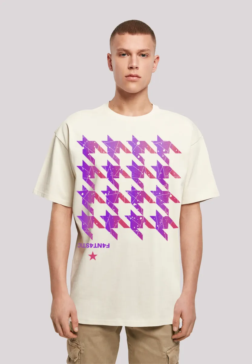 

F4NT4STIC Футболка "Houndstooth Pink", принт, цвет Sand