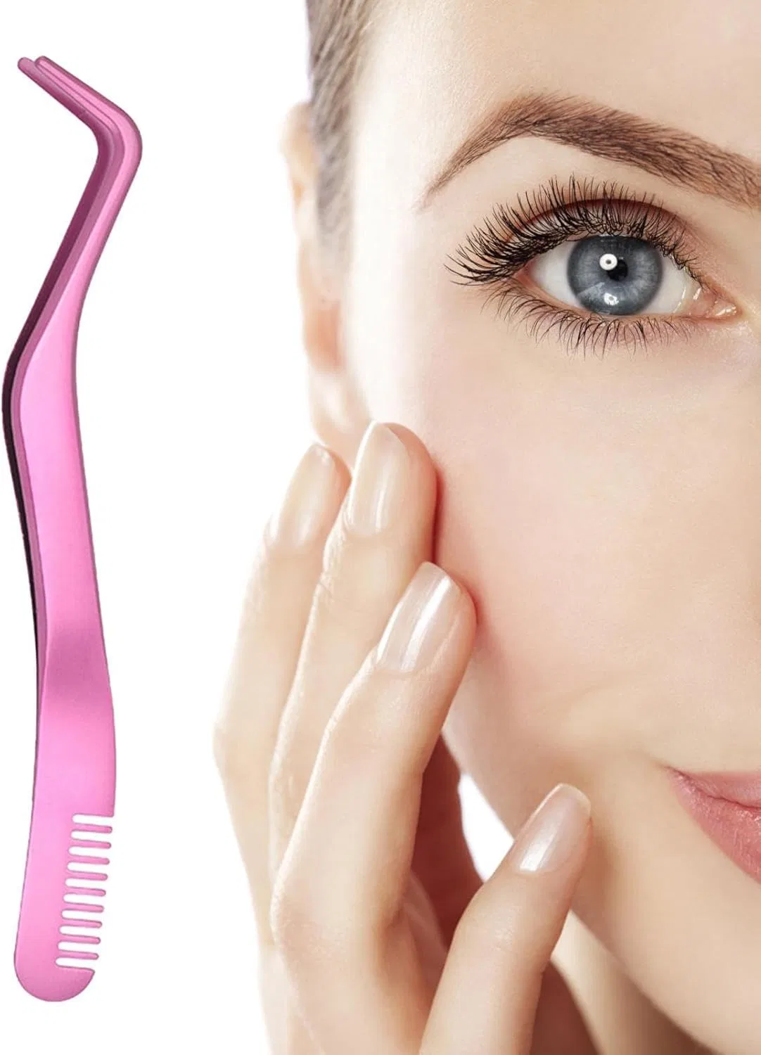Пинцет для наращивания ресниц Precision Implanting Eyelash Tweezers, темно-фиолетовый