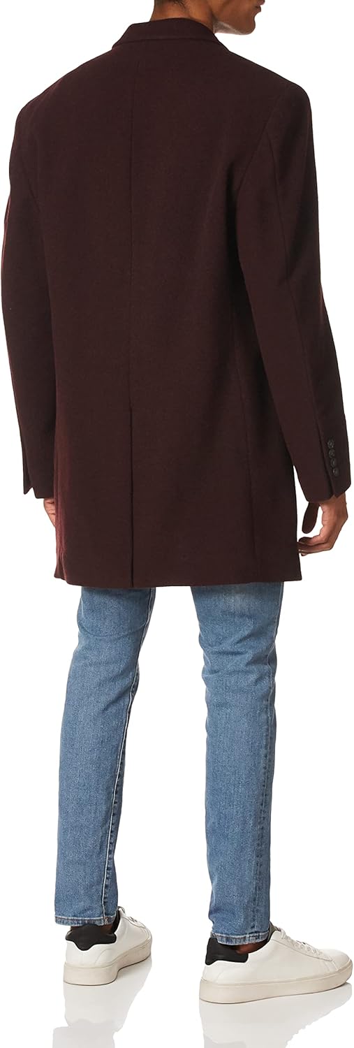 Мужская приталенная куртка Calvin Klein из шерстяной смеси, Burgundy — фото 2