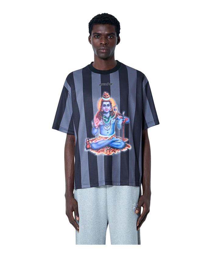 

Футболка из хлопкового трикотажа с логотипом Awake Ny, черный