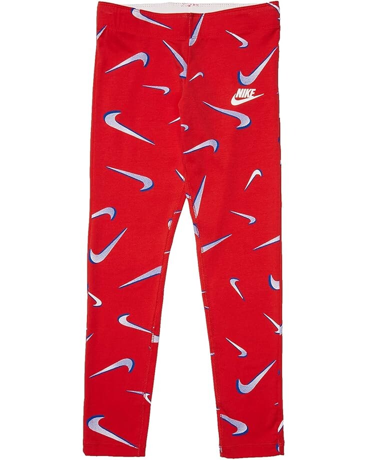 

Брюки Nike Kids NSW Favorites All Over Print Leggings, цвет University Red/White