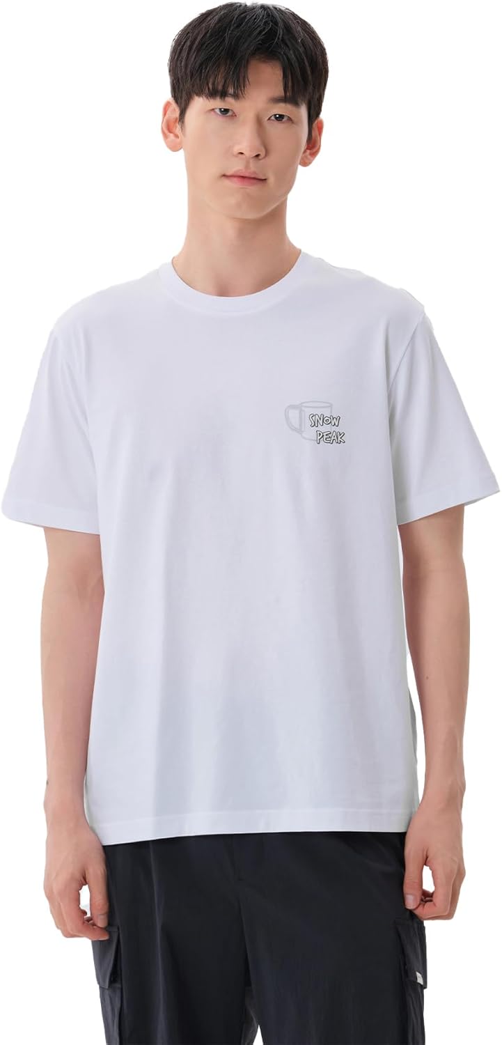 

Мужская футболка с коротким рукавом Snow Peak GS-S25MMFTS78, с коротким рукавом, мужская, белый