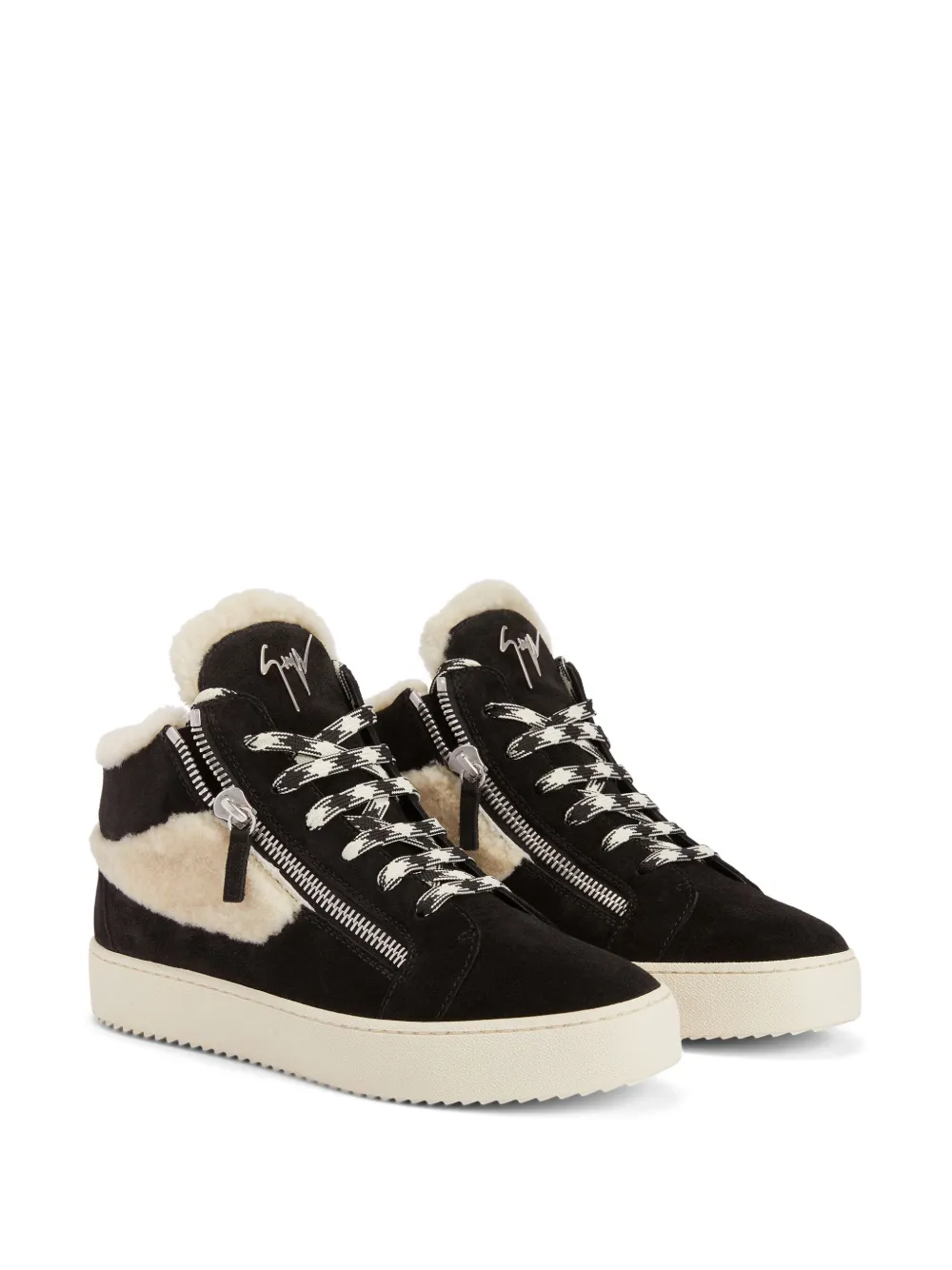 Кеды Kriss Ice с овчиной Giuseppe Zanotti, черный — фото 2