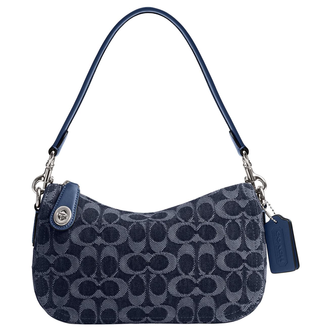 

COACH Хлопковая плечевая сумка swinger small women's blue