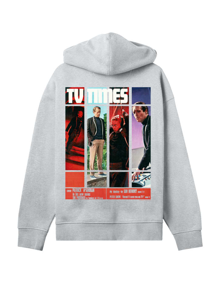 

F4NT4STIC Худи TV Times Патрик МакГухан «Заключенный» обложка 1967 года в серо-пятнистом цвете