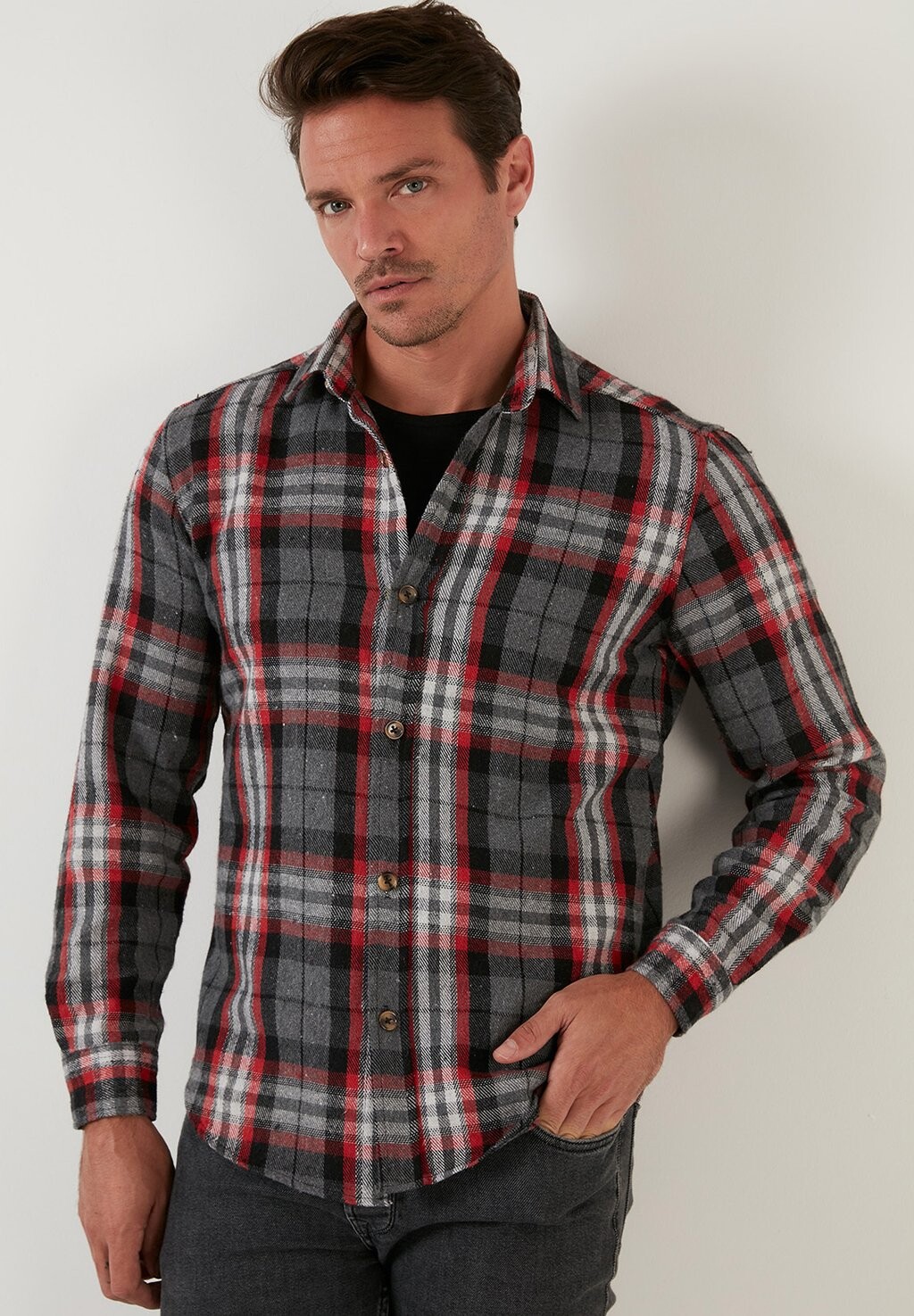 

Рубашка PLAID PATTERNED Buratti, цвет grey