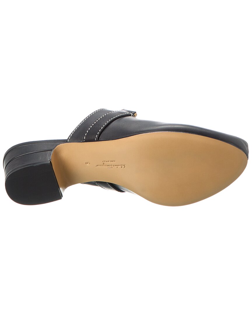 Ferragamo кожаные мюли Salvatore Ferragamo, черный — фото 4