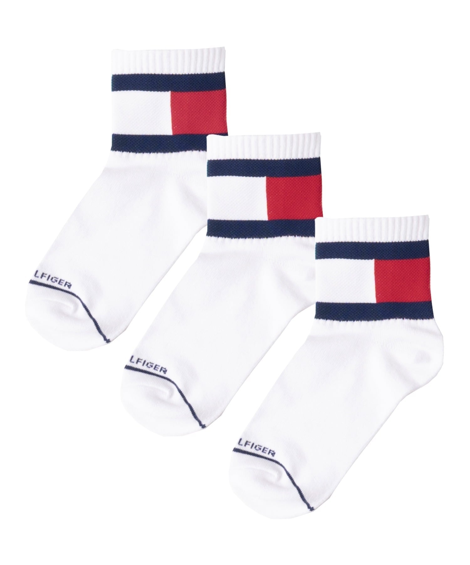 Носки Набор из 3 пар носков /(K) Quarter Socks. Tommy Hilfiger, white — фото 2