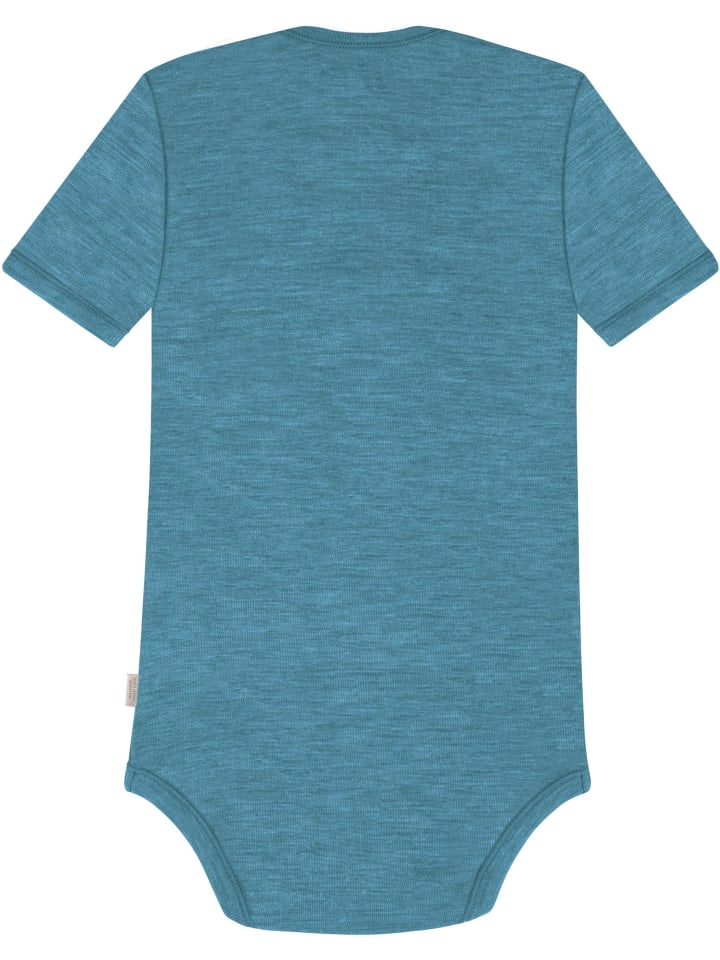 Normani Outdoor Sports Детский боди с короткими рукавами из мериносовой шерсти, цвет Тауранга, синий — фото 2