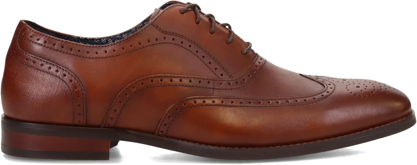 Мужские оксфорды Stacy Adams Kaine Wingtip на шнуровке Kaine, Cognac — фото 2