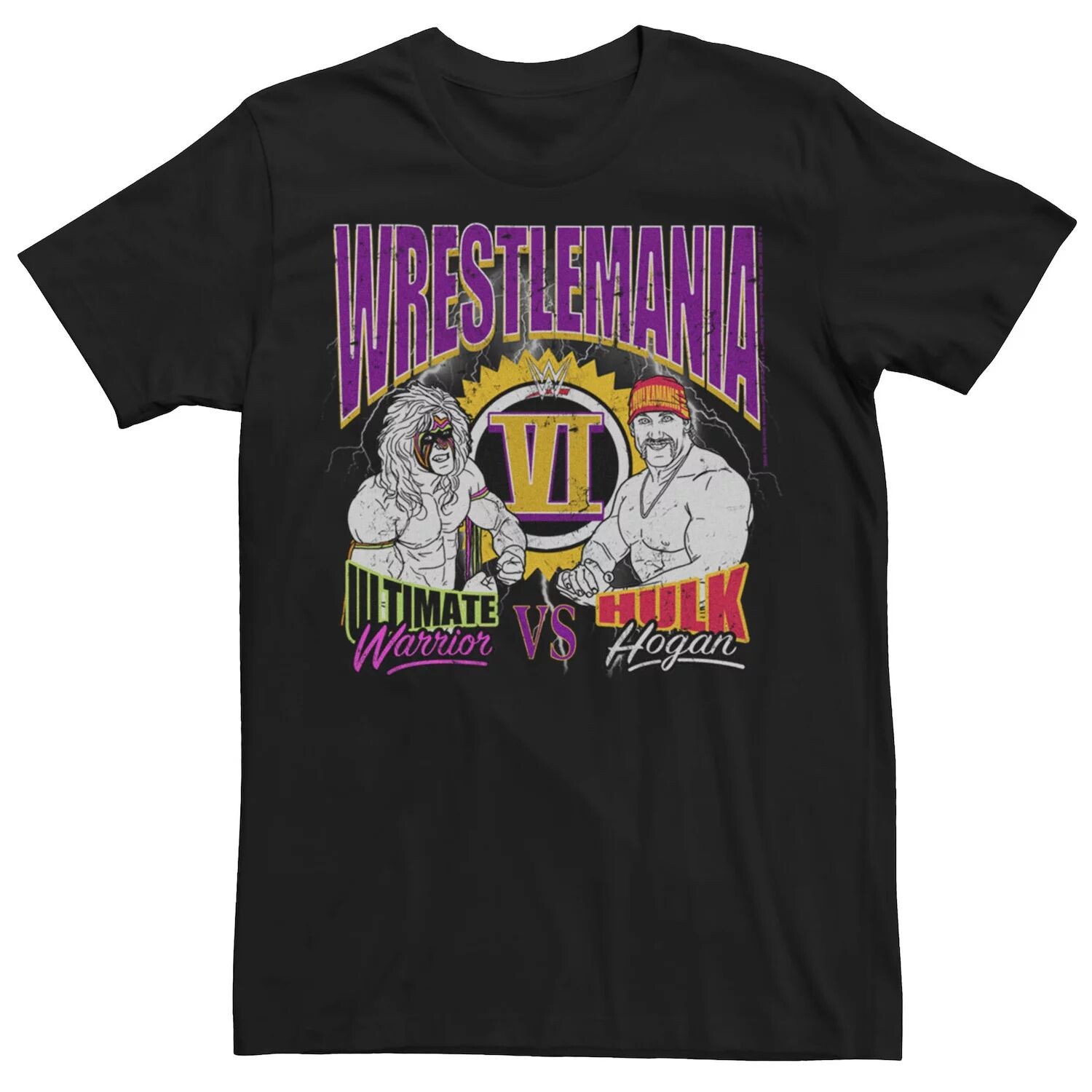

Мужская футболка WWE Retro Wrestling Ultimate Warrior vs Hulk Hogan Licensed Character