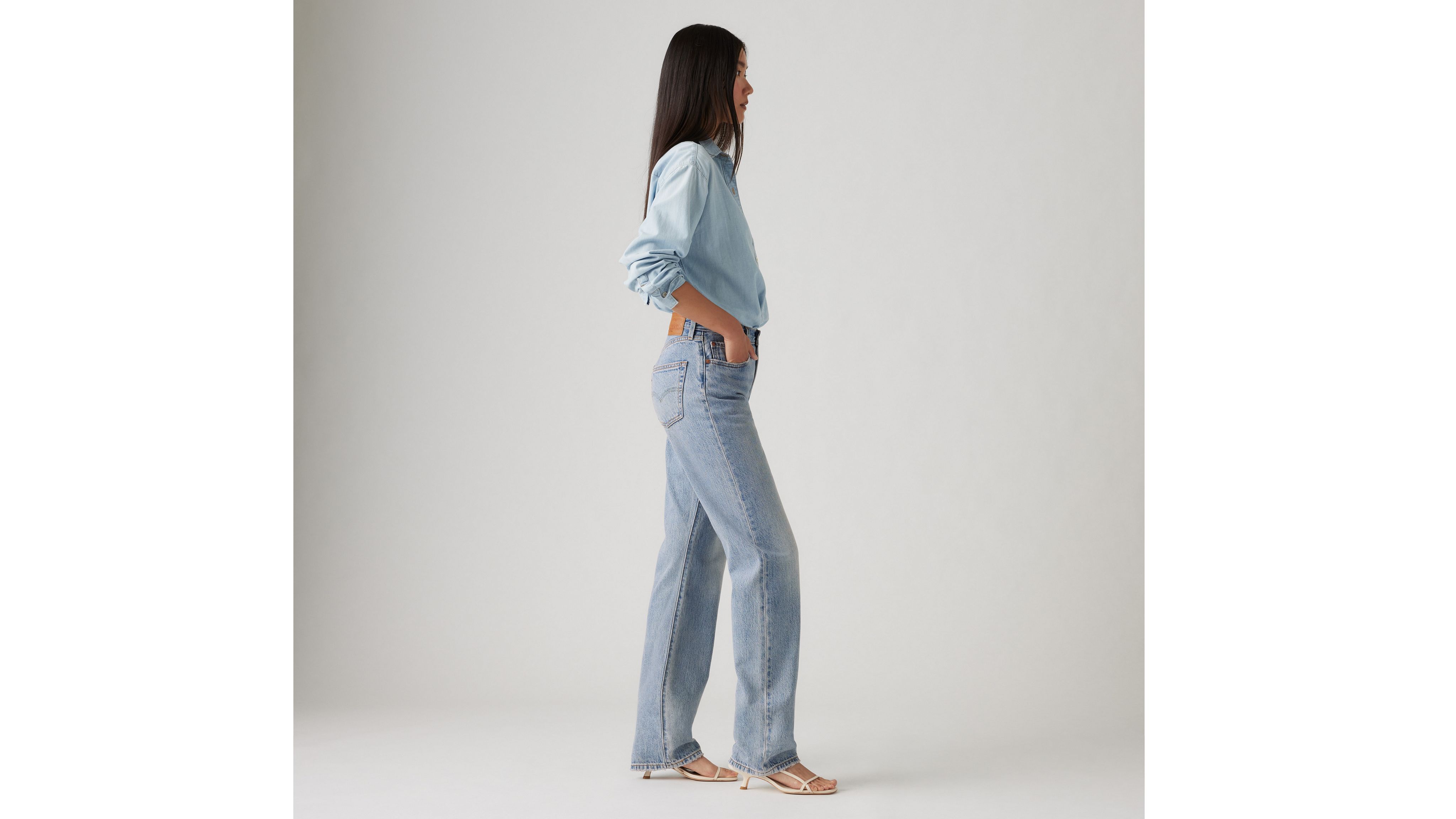Легкие женские джинсы 501 90-х годов Levi's, цвет Fun Flare - Medium Wash — фото 4