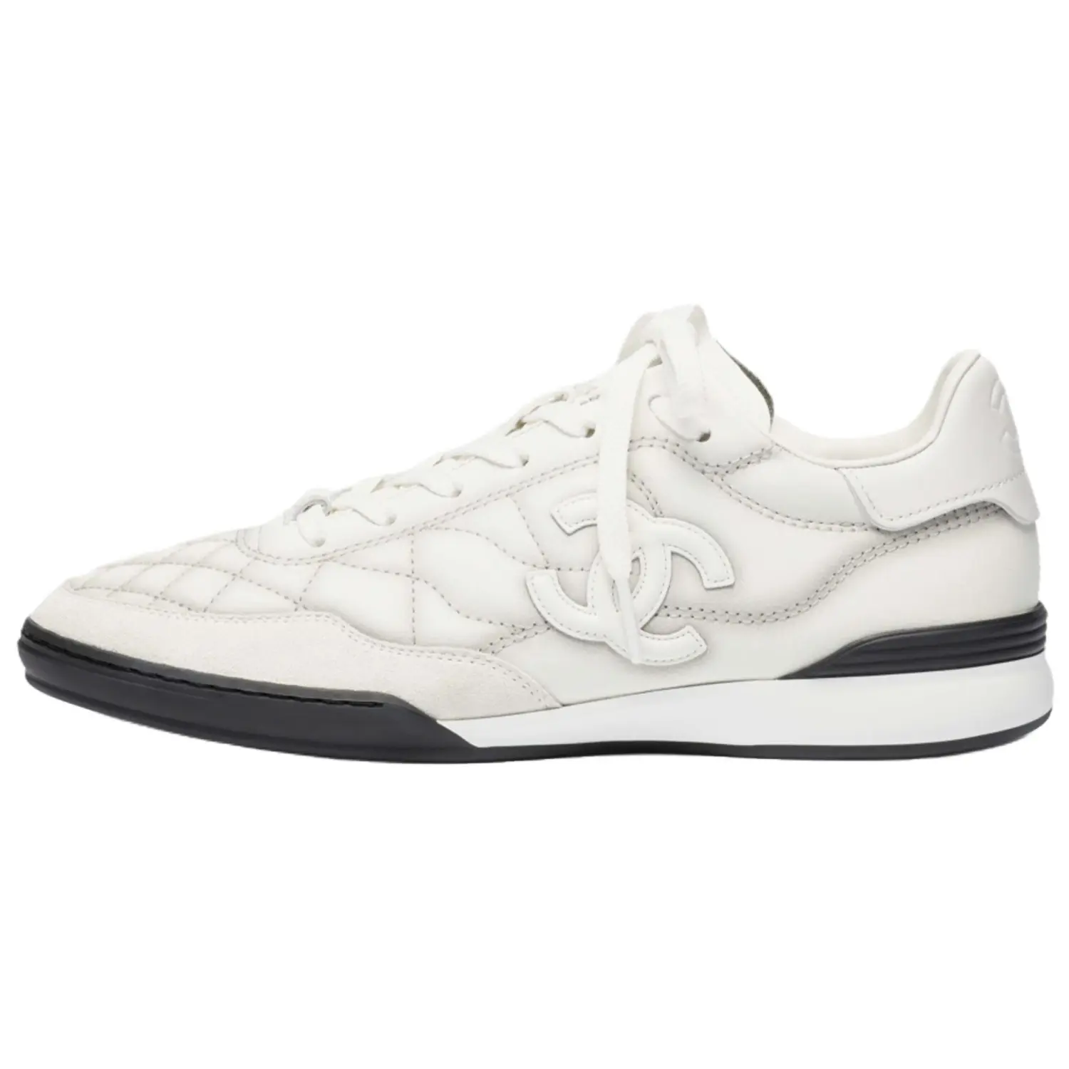 CHANEL Женские повседневные туфли 25B Low Top, серо-белые