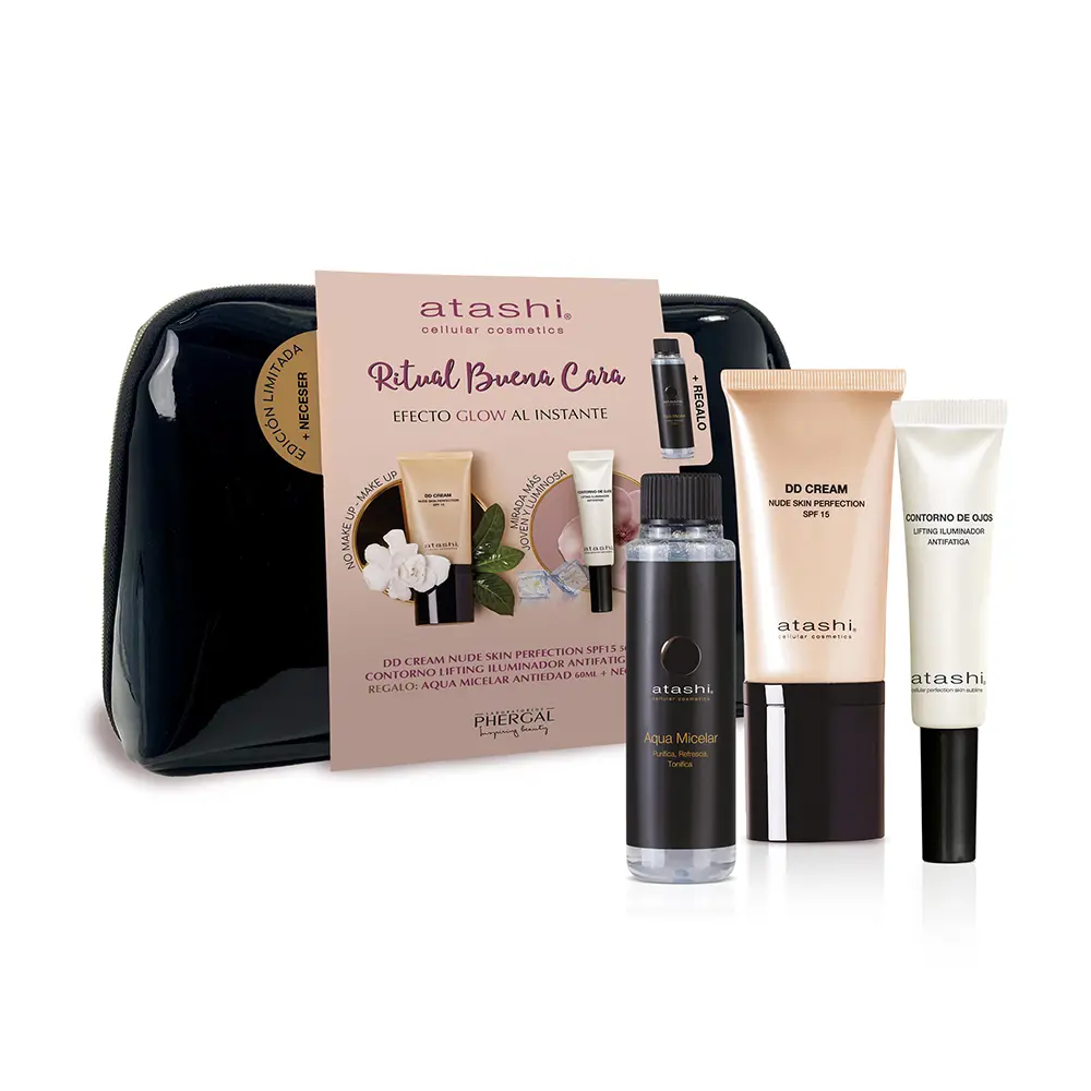 

Крем для лица Dd cream efecto glow al instante estuche Atashi, 4 шт.