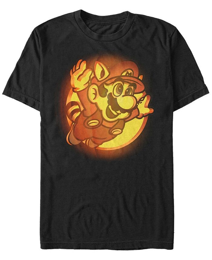 

Мужская футболка Nintendo с короткими рукавами и тыквой Super Mario Flying Raccoon Fifth Sun, черный