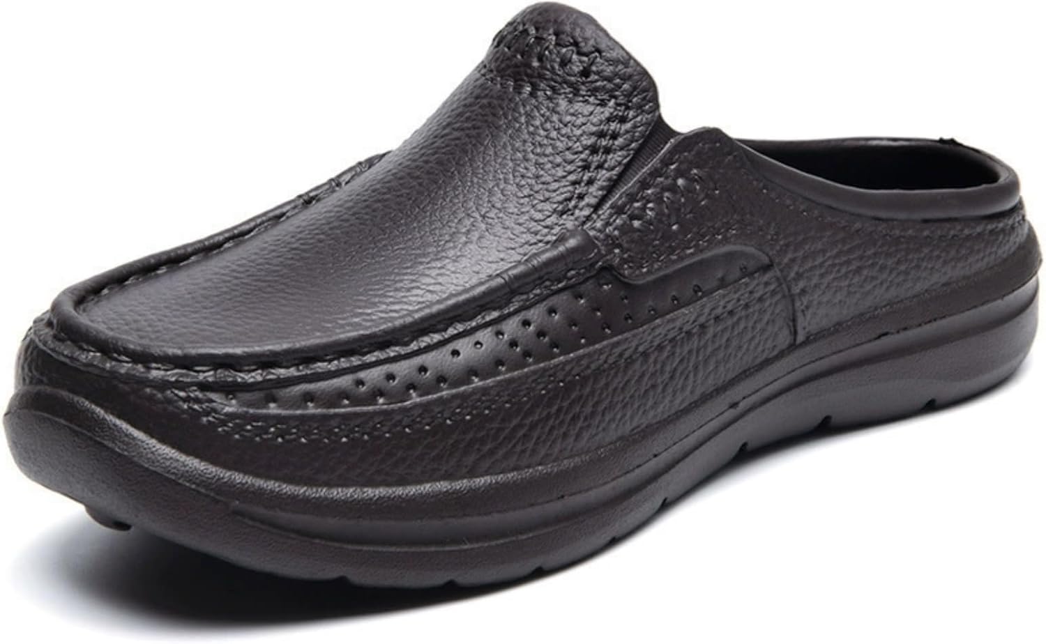 

Мужские рабочие туфли Purubylley без шнурков - нескользящая обувь для предприятий общественного питания - водо- и маслостойкая обувь для ресторанов - легкая и удобная рабочая обувь с поддержкой свода стопы, коричневый