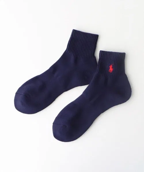Носки спортивные POLO RALPH LAUREN из органического хлопка, короткие, тёмно-синие