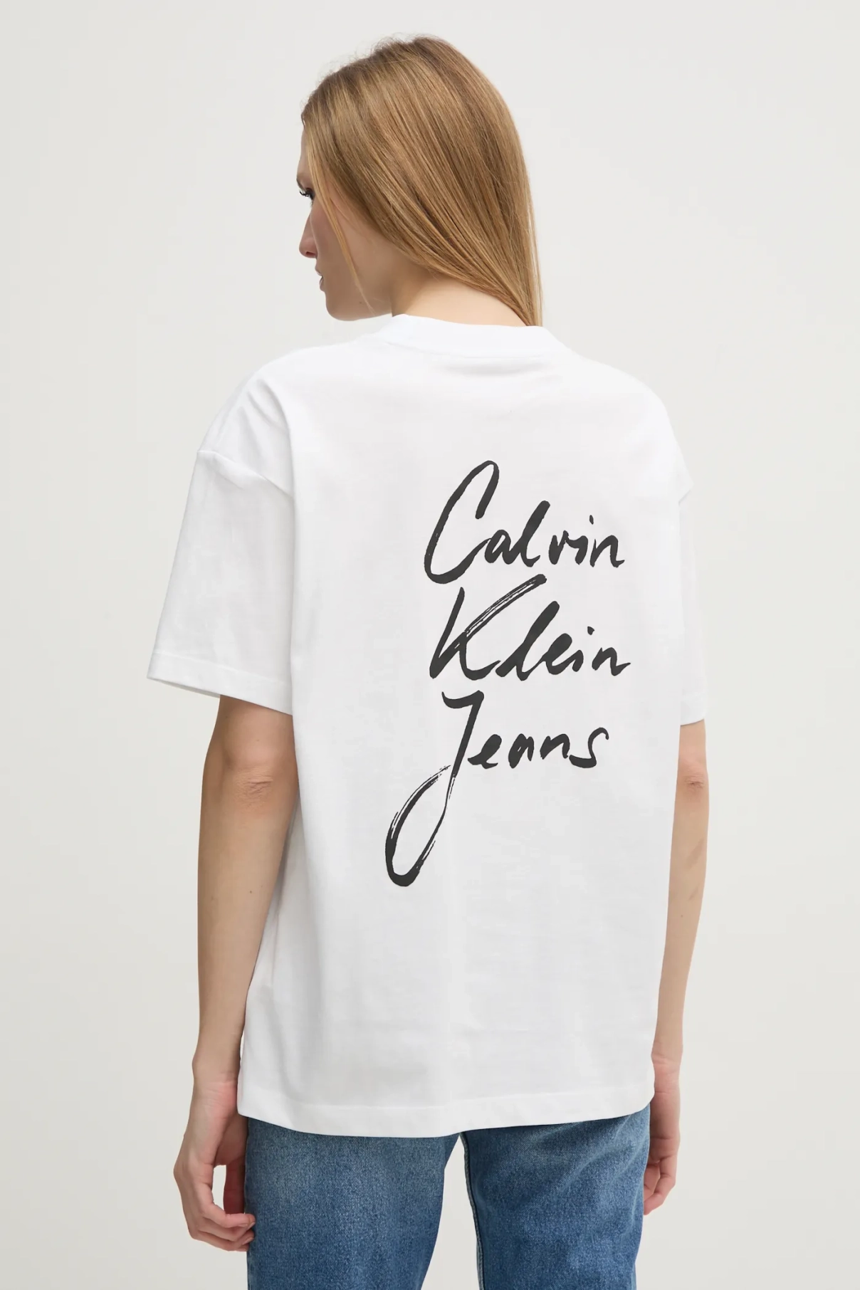 

Хлопковая футболка Calvin Klein Jeans, белый