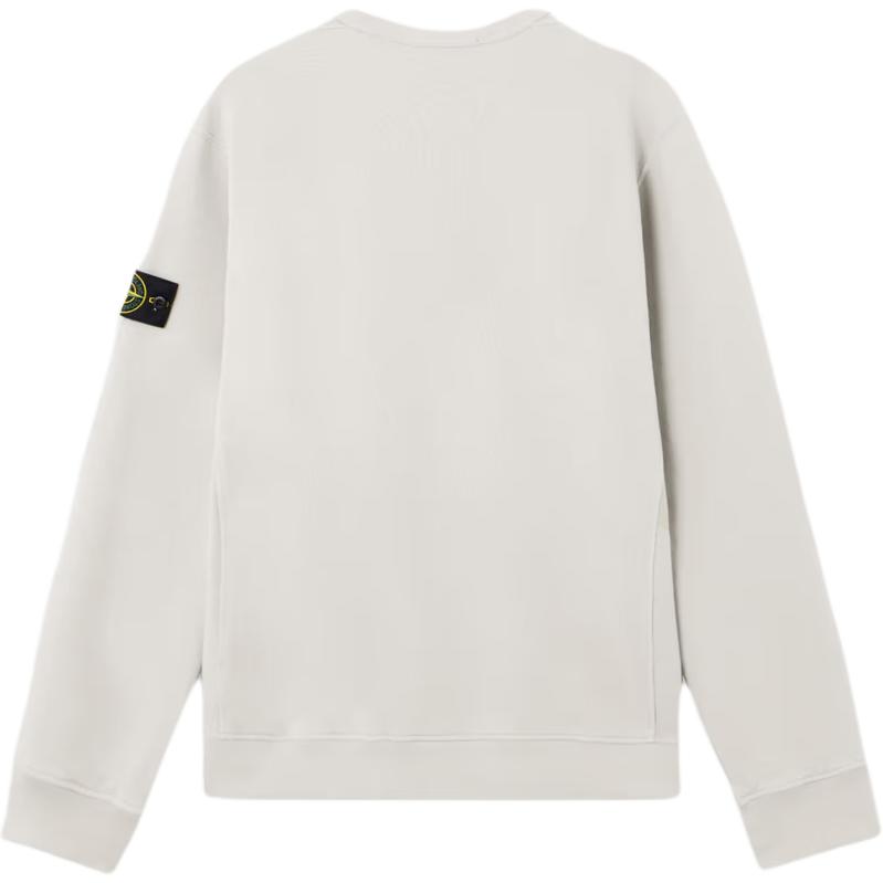Толстовка с круглым вырезом и логотипом Stone Island, pearl серый — фото 3