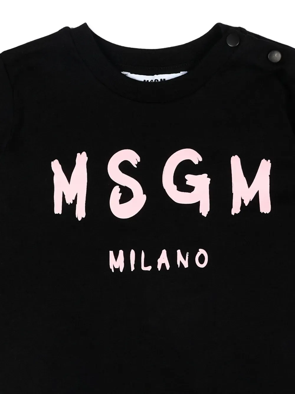 Футболка с короткими рукавами MSGM Kids, черный — фото 3