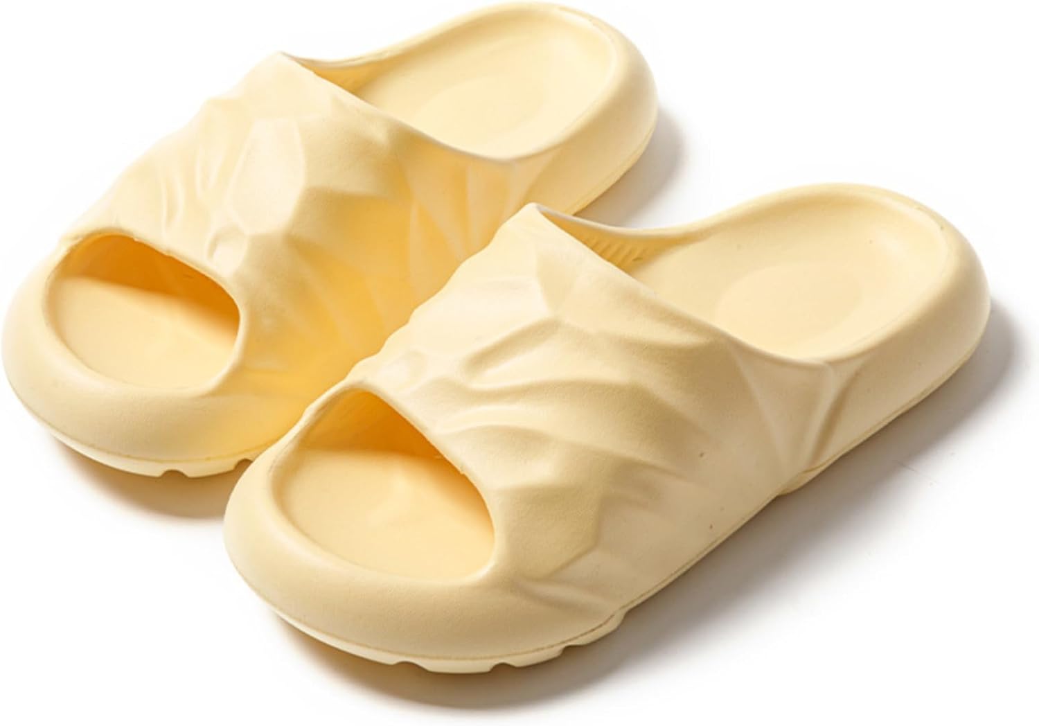 

Тапочки-подушки srdmuph для женщин и мужчин, шлепанцы для душа, облачные шлепанцы с утолщенной мягкой подошвой, желтый