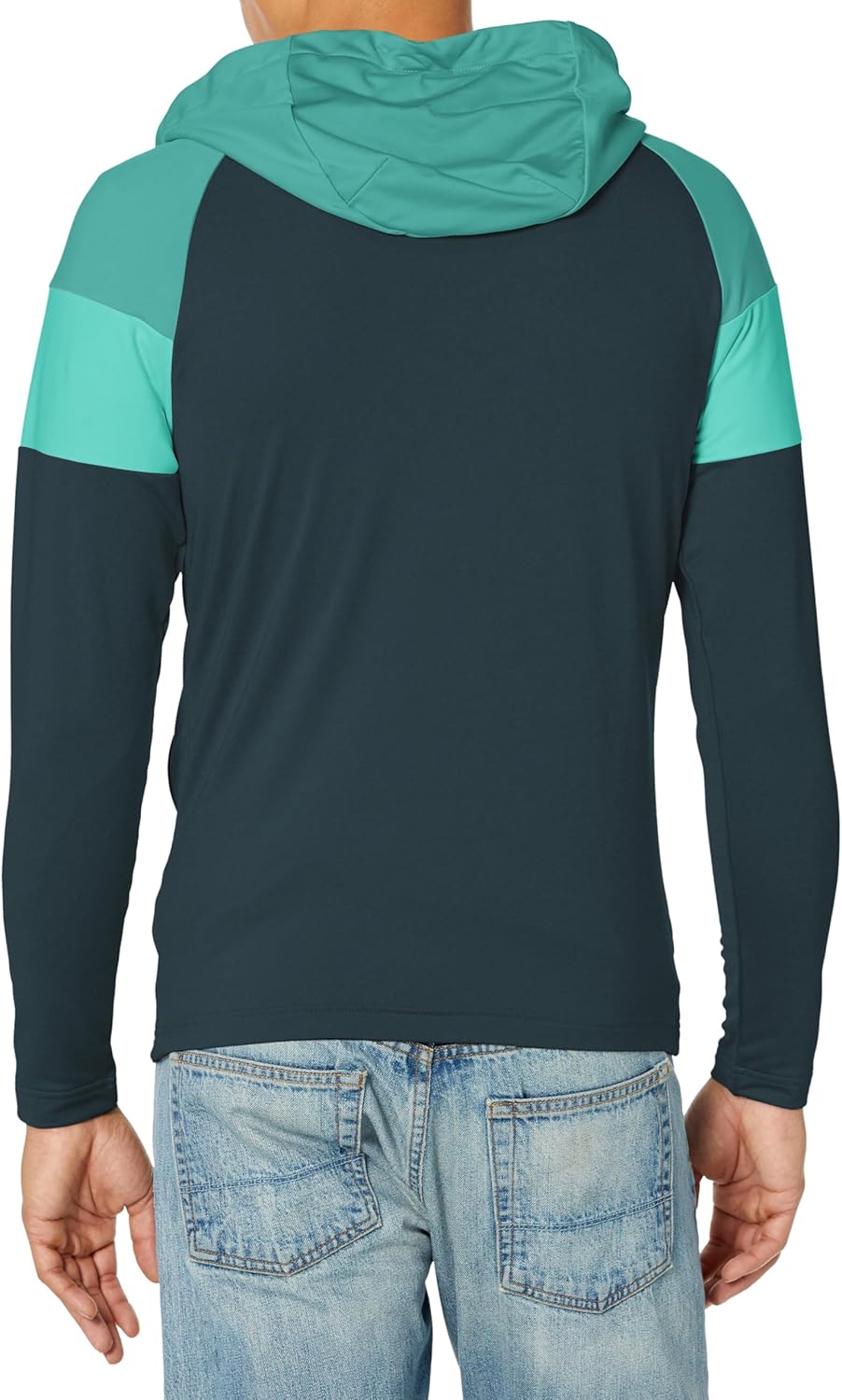 Lacoste мужская худи с цветными блоками на молнии, Ocelle/Anse-Marine — фото 2