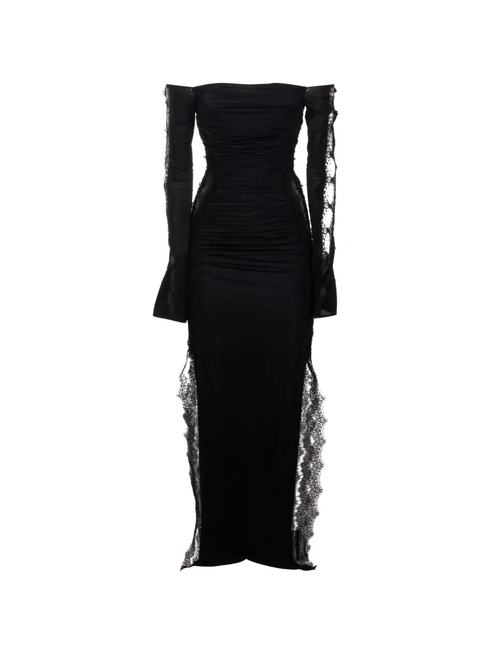 

Платье с длинными рукавами из кружева Blumarine, черный