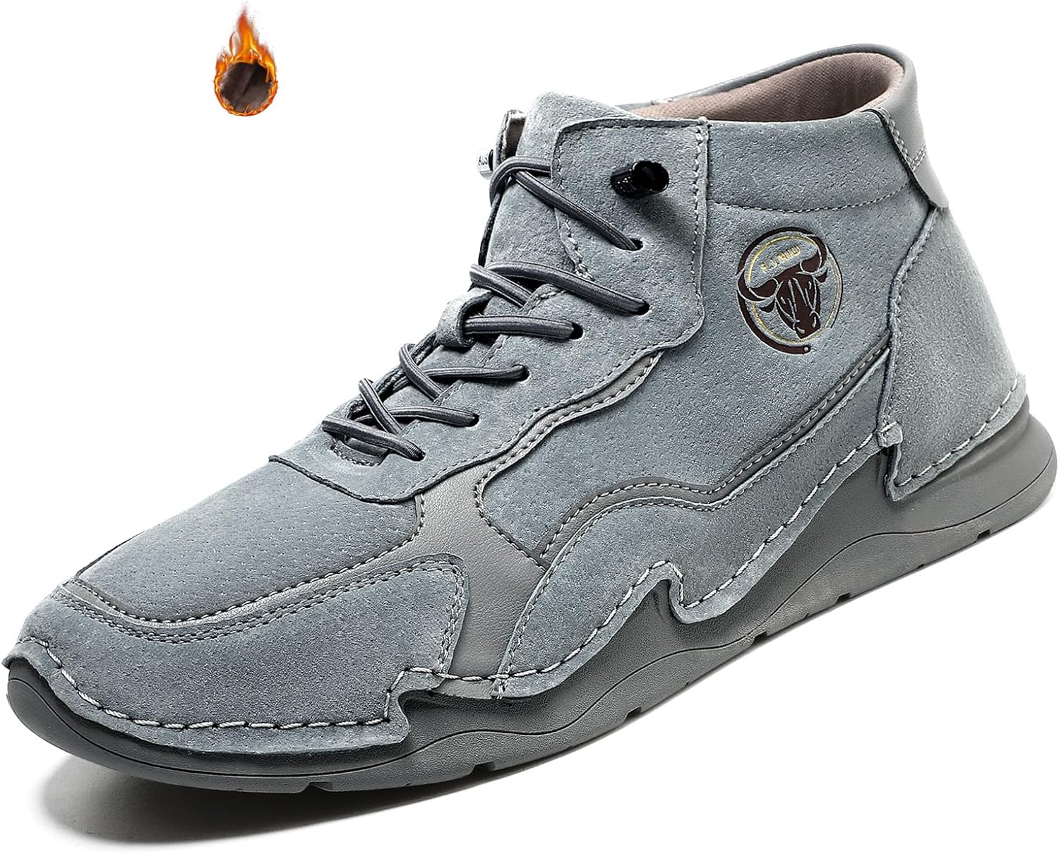 

Мужские итальянские водонепроницаемые ботинки Lossarye, ручная работа, удобные для повседневной носки, высокие ботинки Чакка для улицы, на молнии, с нескользящей подошвой, кроссовки для вождения, серый