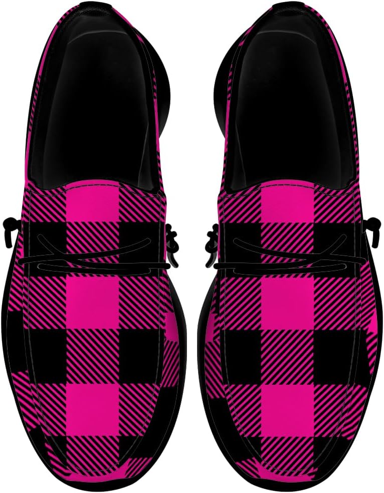 

Лоферы Quorax для женщин и мужчин, клетчатые слипоны, повседневная обувь для прогулок, подарки для мужчин и женщин, черный