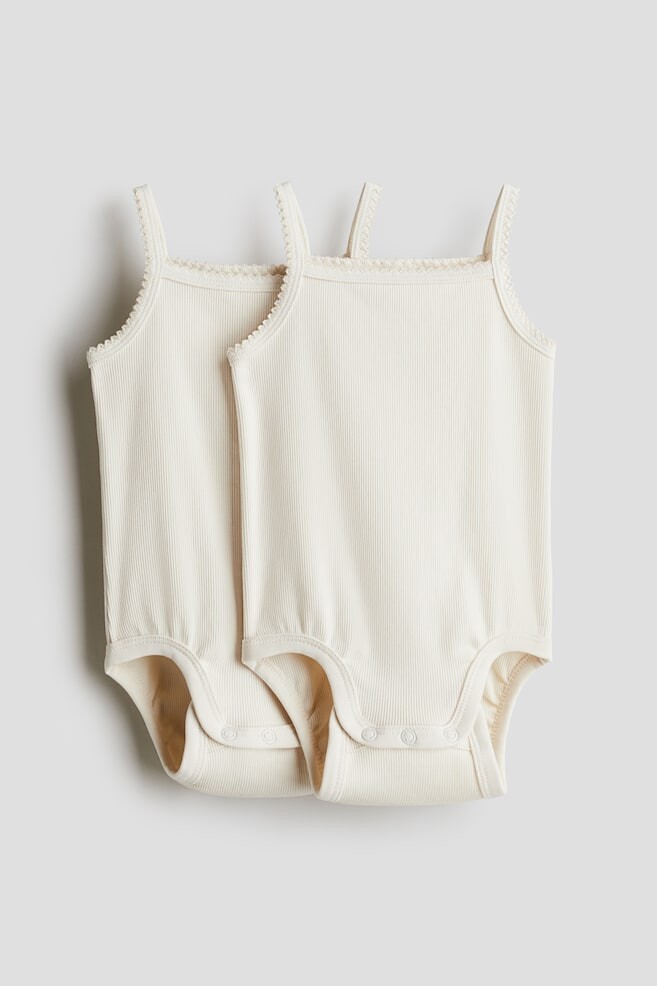 

Упаковка из 2 трикотажных боди из хлопка пима H&M, бежевый