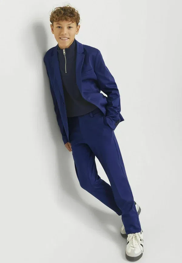 Костюм однобортный приталенный jjejaxon suit junior, Jack & Jones Junior, средневековый синий — фото 4