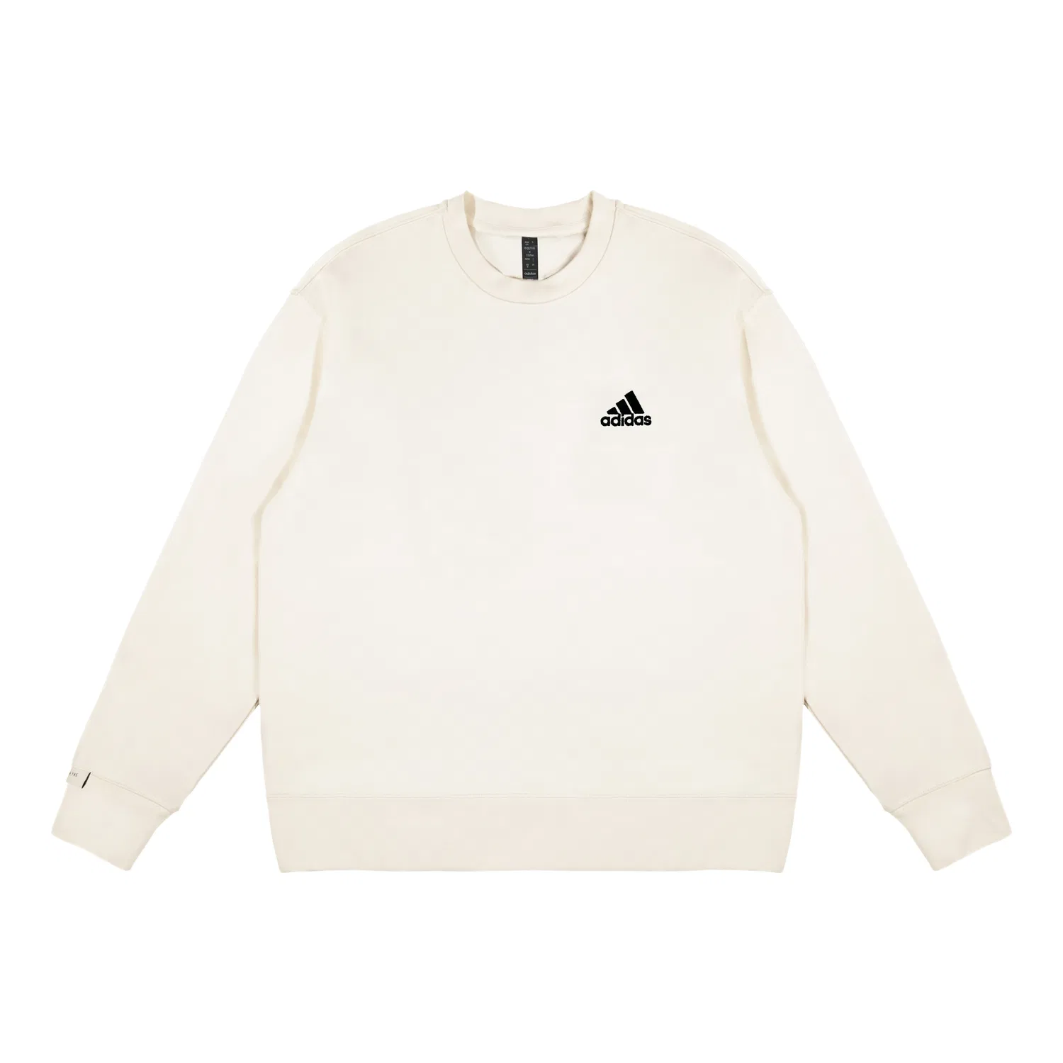 Свитшот унисекс белый crew neck moderate regular Adidas, White — фото 3