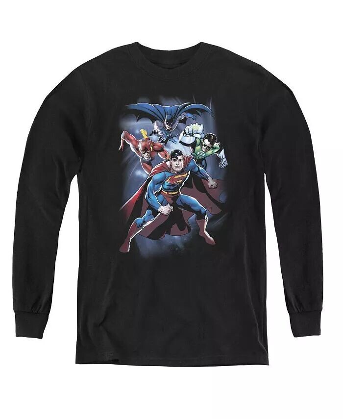 

Свитшот с длинным рукавом Boys of America Youth Cosmic Crew Justice League, черный