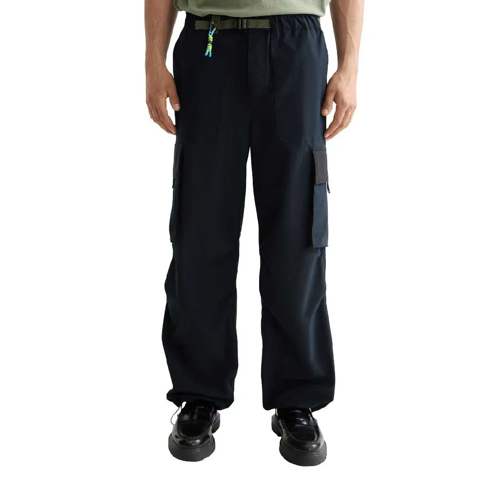 

Брюки Scotch & Soda Daze Blend Ribstop Wide Fit cargo, черный